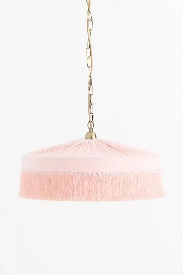 Sinclair Tassel-Fringed Velvet Pendant