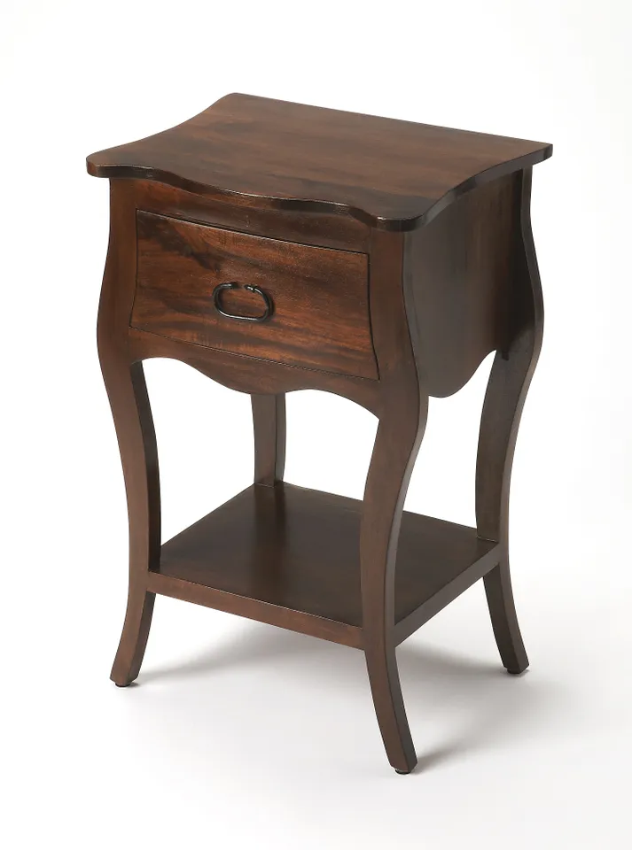 Rochelle Antique Walnut 1 Drawer Nightstand