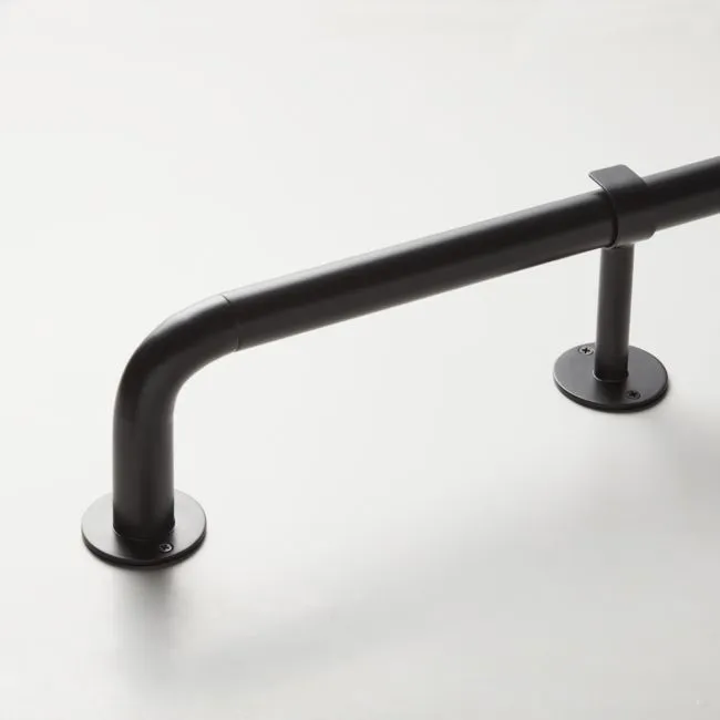 Matte Black Blackout Curtain Rod 48"-88"x1.25"