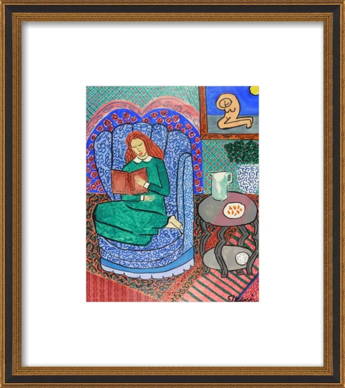 Red Headed Reader by Linda Elksnin for Artfully Walls