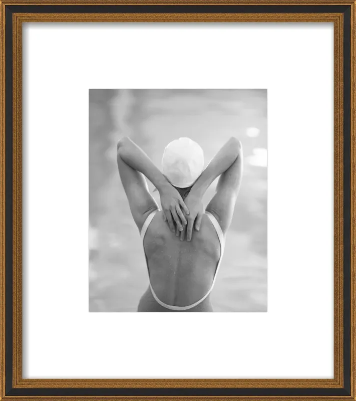 The Swimmer with a white  cap by Lucy Snowe for Artfully Walls