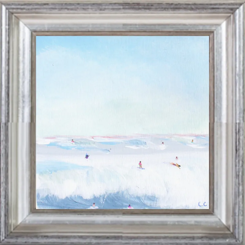Soft Blue Surf  by Caroline Chriss  for Artfully Walls