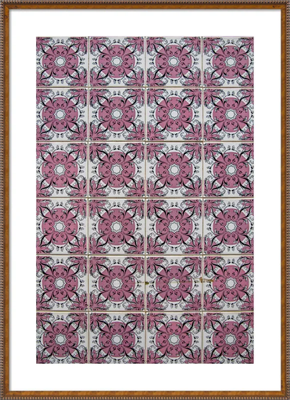 Pink and White Tiles in Lisbon by Sivan Askayo for Artfully Walls