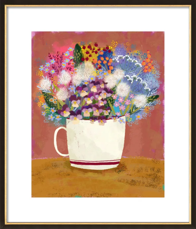Violas in Russet by Joy Laforme for Artfully Walls