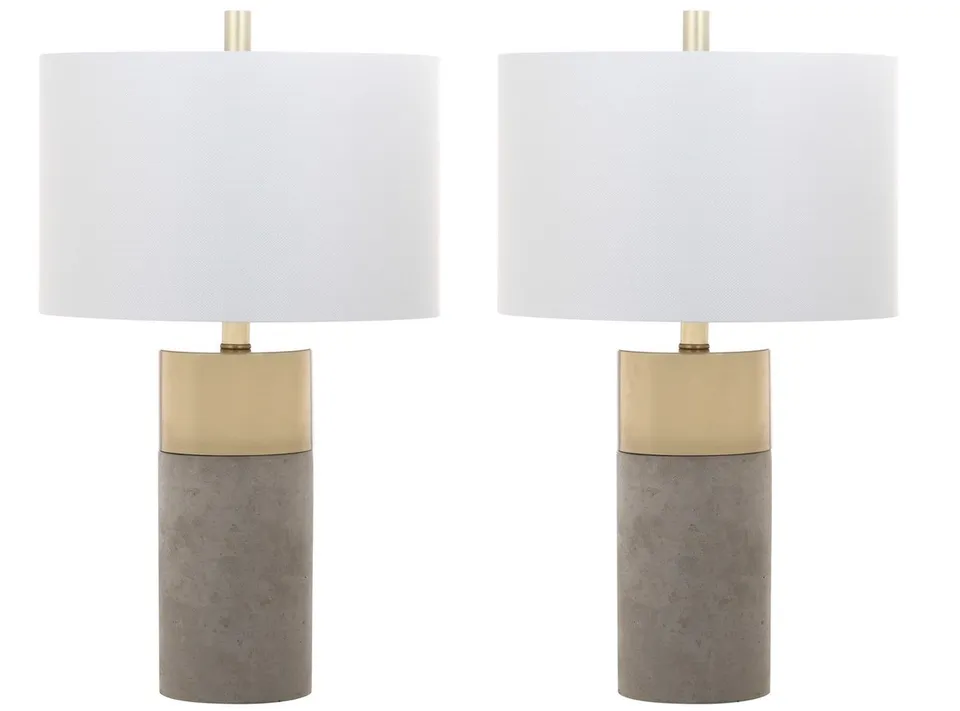 Oliver Table Lamp, Set Of 2 - White / Gold