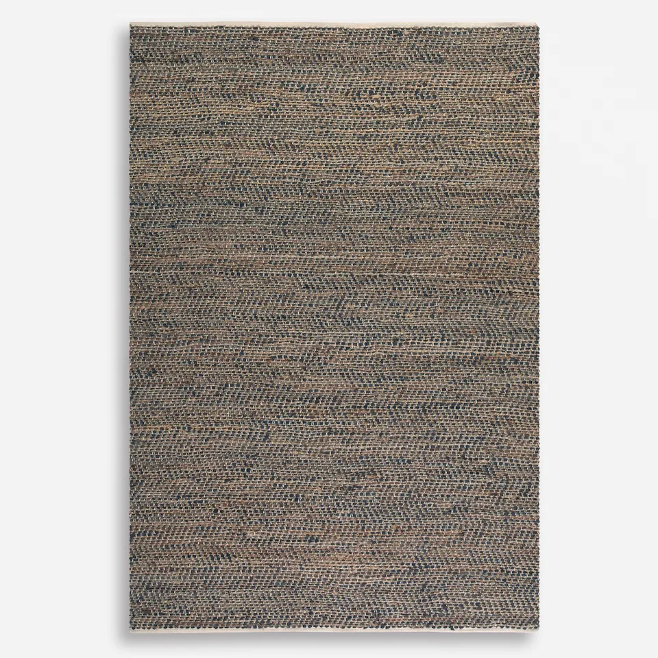 Tobais 8 X 10 Rescued Leather & Hemp Rug