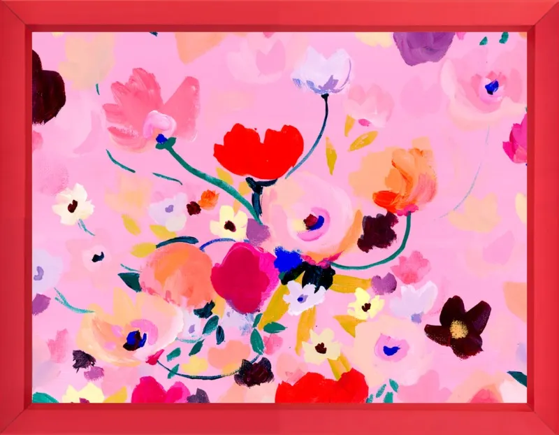 Pink Posey by KT Smail for Artfully Walls