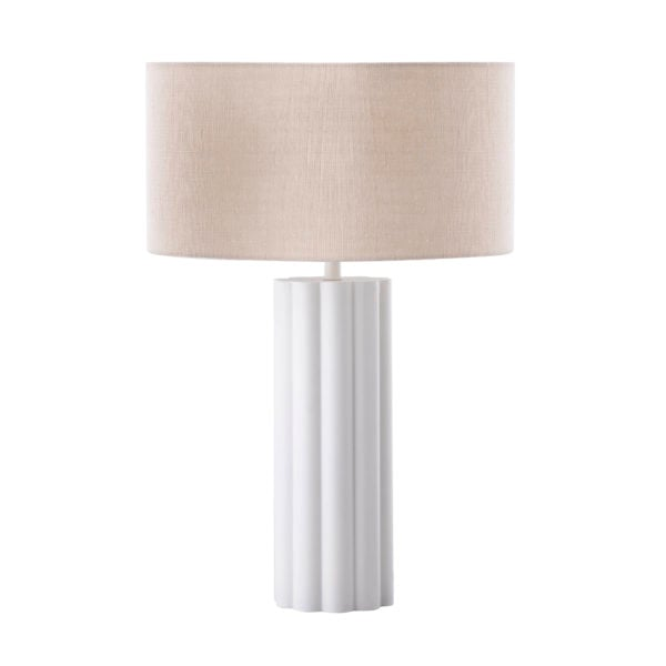Scallop concrete table lamp top