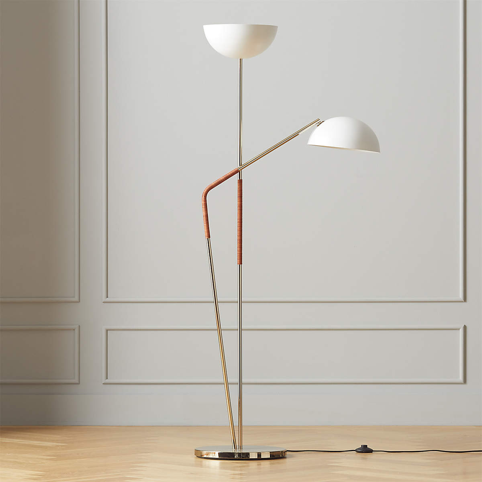 Belgrave white globe floor lamp discount