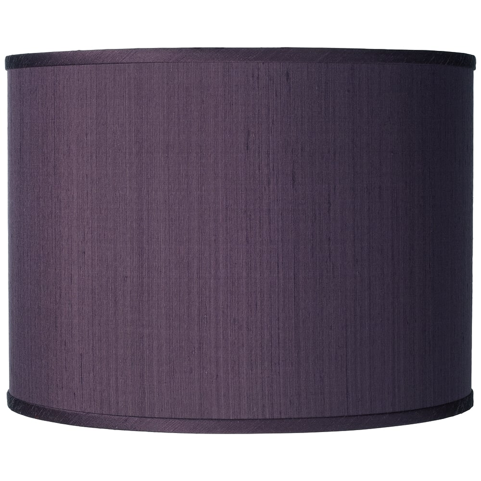 Possini Euro Eggplant Purple Faux Silk Drum Shade 15.5x15.5x11