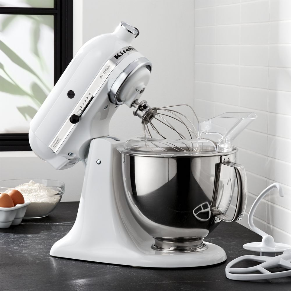 Kitchenaid white artisan mixer on sale