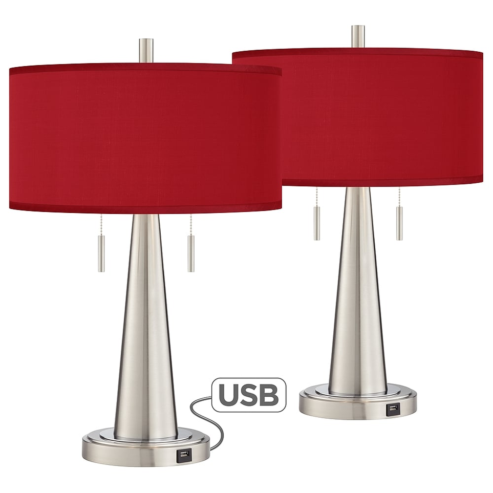 Pair Lamps Hand Cut Imported Lead Crystal w/Dangling Icicle Crystal Prisms  VTG, image size:963x963