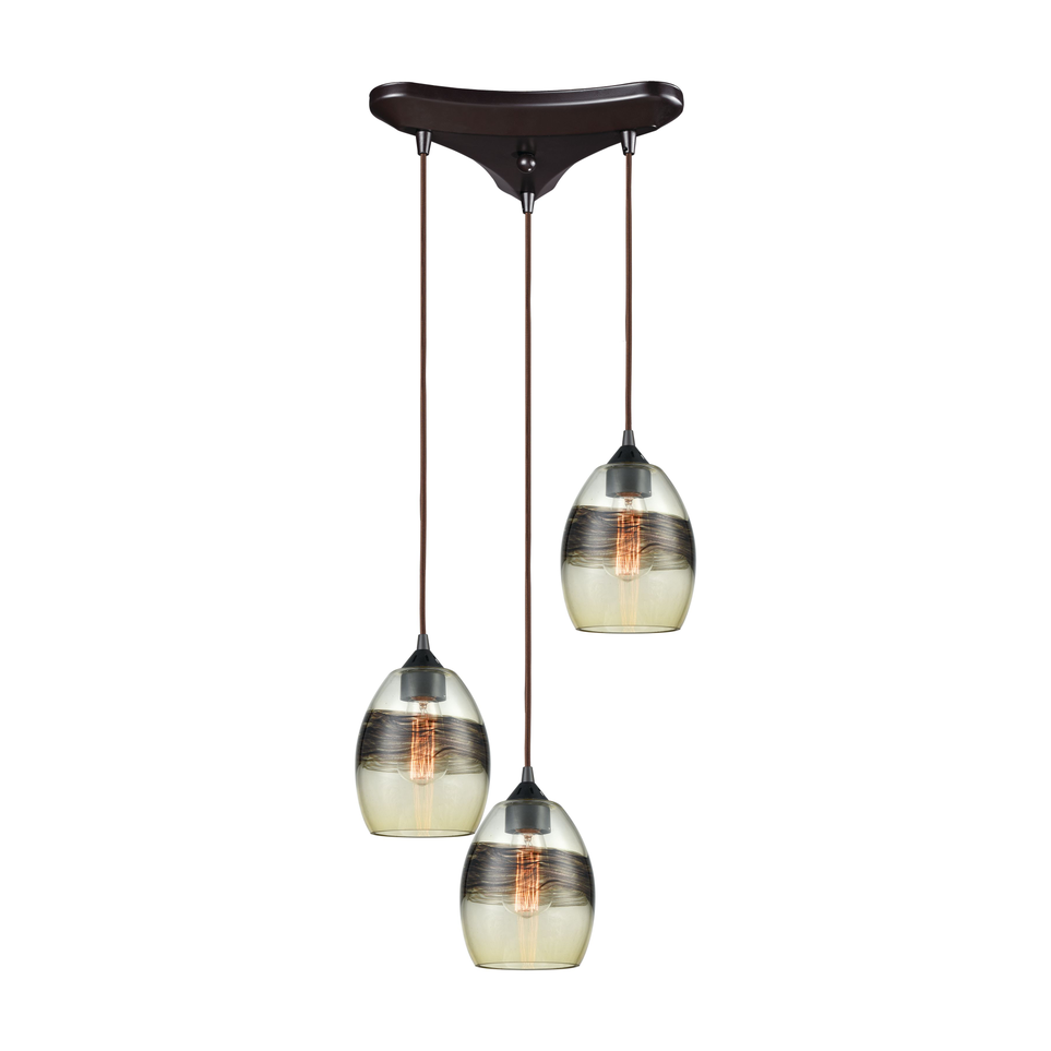 超高品質で人気の Ribbed Nickel Satin - Pendant Mini 3-Light Wide 10'' Glass 文学・小説