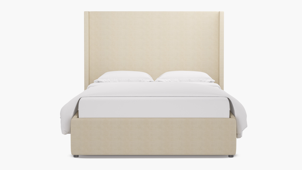 25% OFFThe InsideModern Wingback Bed, Talc Everyday Linen, King$2,059 $1,544.25Limited Time Offer | Price as Marked