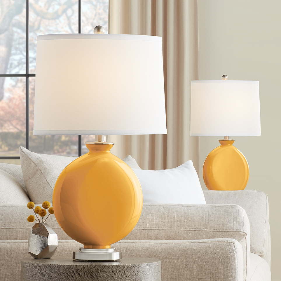 Arenson yellow ceramic table lamp best sale