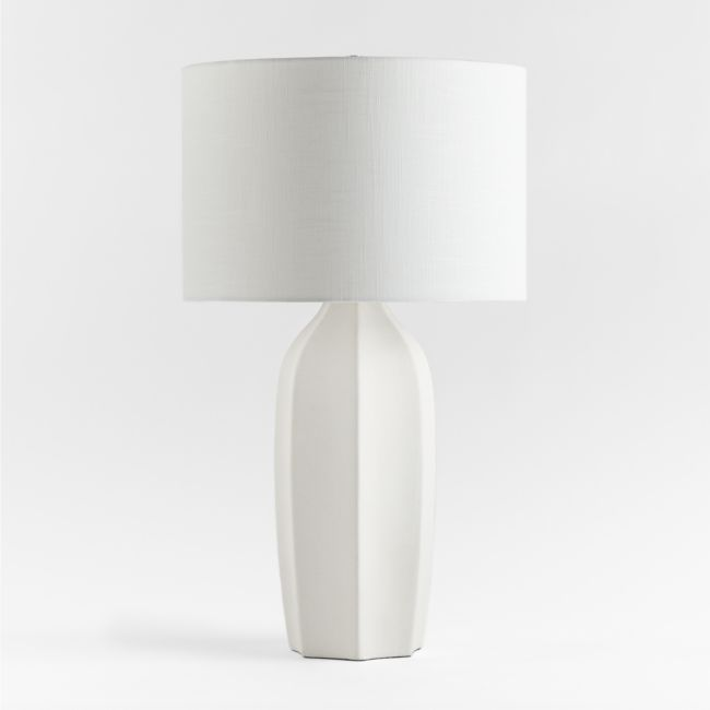 Scallop concrete table lamp outlet