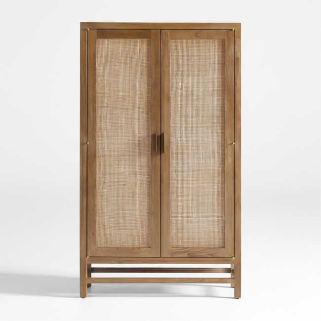 24% OFFCrate and BarrelBlake 37" Light Brown Teak and Rattan 2-Door Storage Cabinet$1,599 $1,215.05Exclusive Savings | Price as Marked
