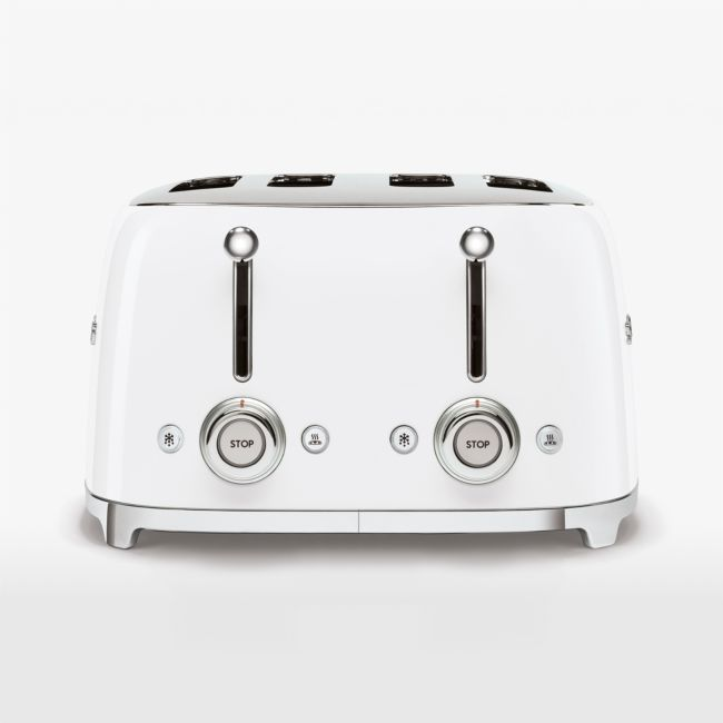 HADEN Dorchester 4- Slice Matte White Toaster Crate and Barrel