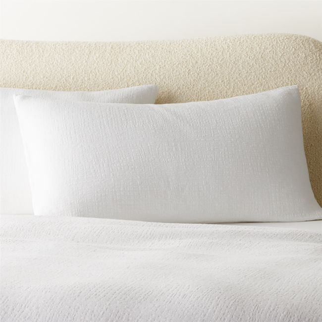 Nett Organic Cotton White King Pillow Shams Set of CB2 Havenly