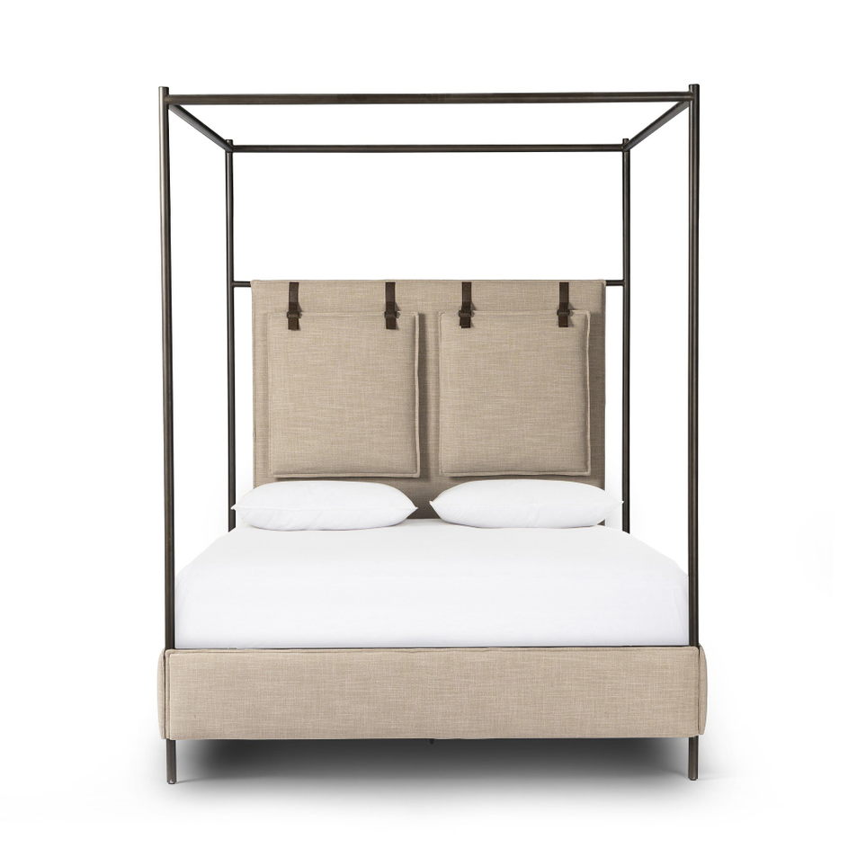 Moyers Upholstered Canopy Bed - Wayfair | Havenly