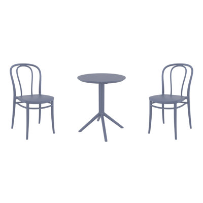 Gunner swell outdoor crackle 3 piece bistro set discount