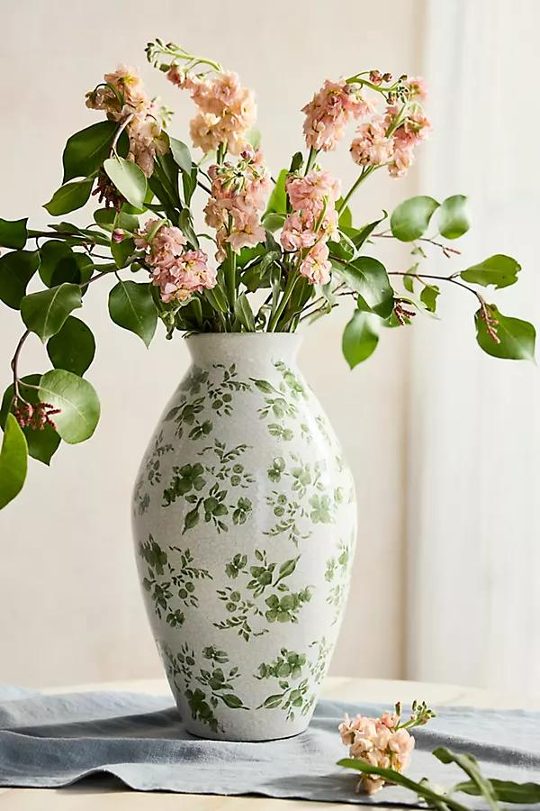 Vuillard、VASE DE FLEURS、海外版超希少レゾネ、新品額付 Green Chinoiserie Vase, Large - Anthropologie | Havenly