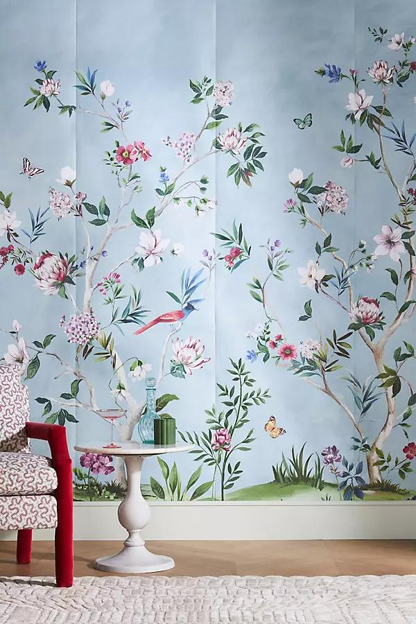 anthropologie tree mural wallpaper