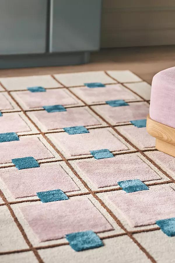 アンソロポロジー新品Tufted Jardin Rug 花柄ラグ 61×91cm Tufted Jardin Rug - Anthropologie | Havenly