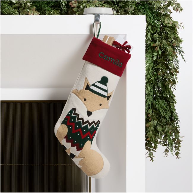Fair Isle Friends Reindeer Christmas Stocking by Joan Anderson