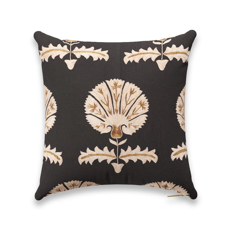 20% OFF+ 7 optionsSt. FrankBlack Daisy Suzani Pillow by St. Frank | 22" W x 22" H | Cotton/Silk/Linen$190 $152Limited Time Offer | Price as Marked