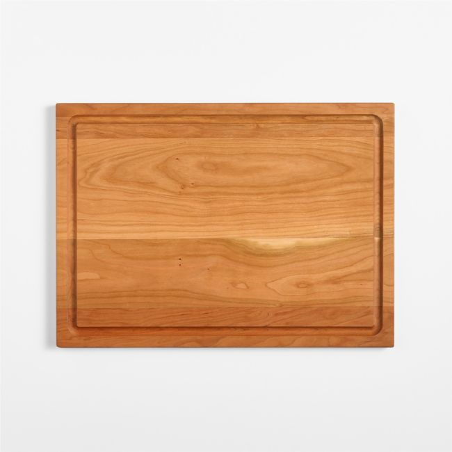 Crate & Barrel Reversible Cherry Wood Cutting Board 20