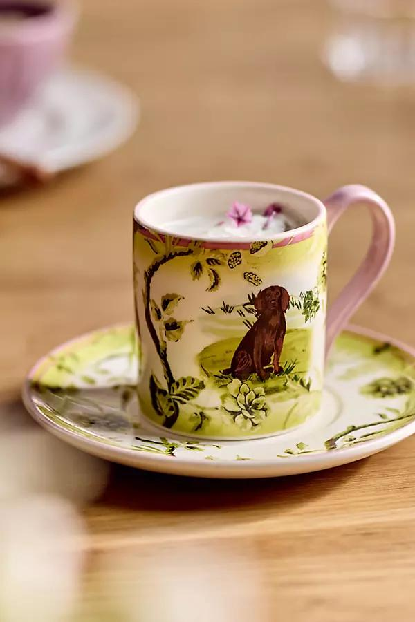 Portobello Stoneware Espresso Cup & Saucer - Anthropologie | Havenly