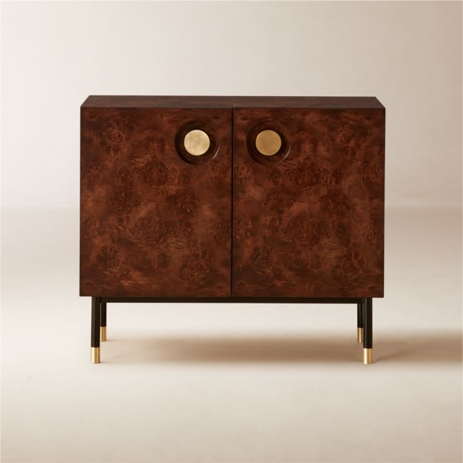 Amati burl wood entryway cabinet discount