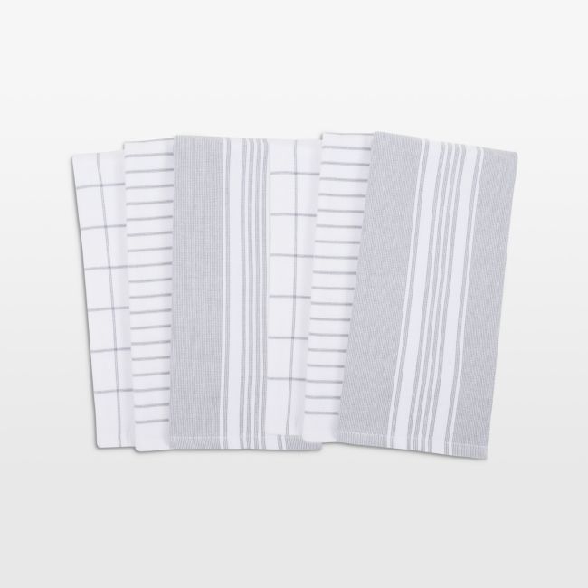 Terry Crate And Barrel Towels Kitchen Monaco Mineral Green Cotton