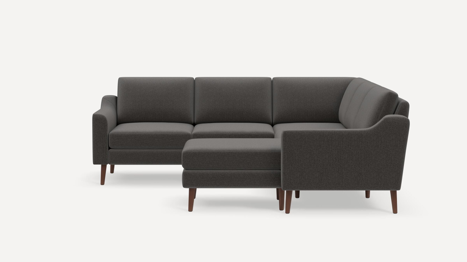 35% OFFBurrowNomad 5-Seat Corner Sectional with Chaise - Heather Charcoal - Performance Chenille / Walnut - Wood / Slope$4,009 $2,606Limited Time Offer | Price as Marked