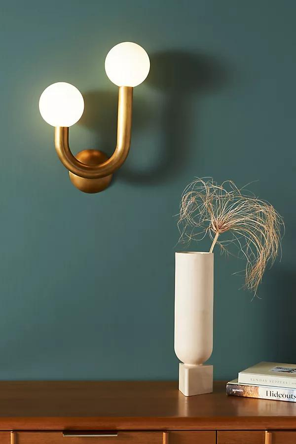 【アンソロポロジー】Emile Chrome Double Sconce オーク材 Emile Chrome Double Sconce - Anthropologie | Havenly
