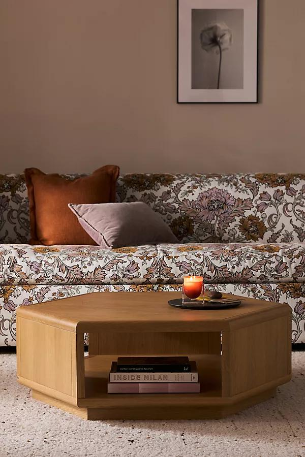 Quillen Marquetry Coffee Table By Anthropologie in Brown