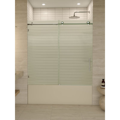 Galaxy 56 - 60 in. x 60 in. Fully Frameless Fluted Sliding