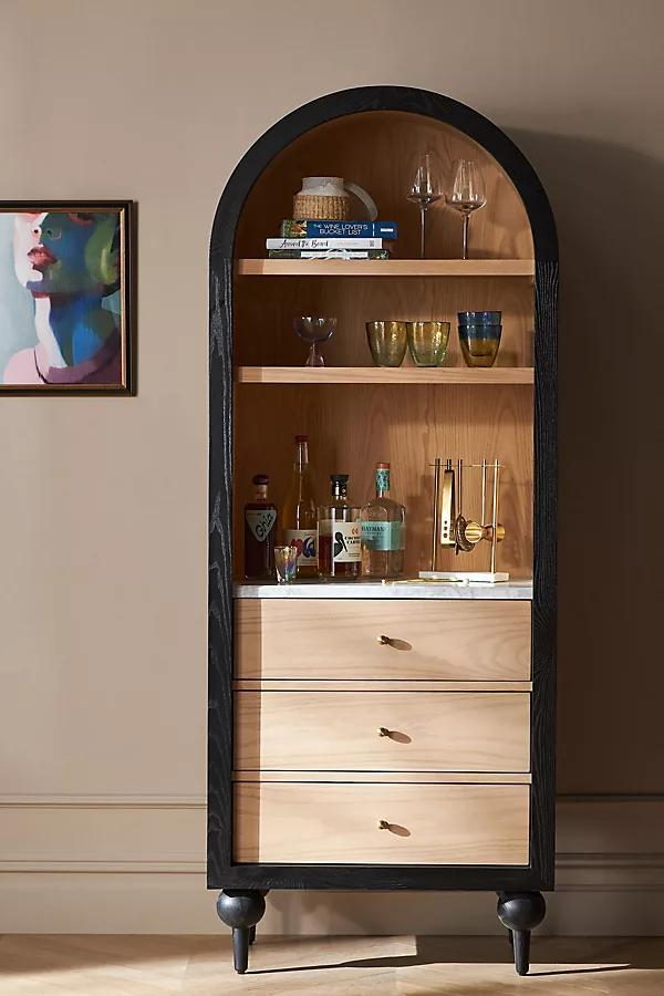 Foundry select taja 3 drawer modern bar cabinet discount
