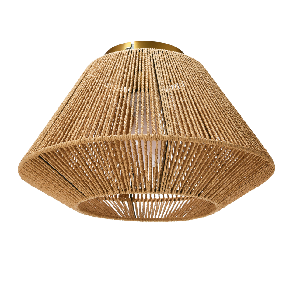 Anthropologie jute flush mount top
