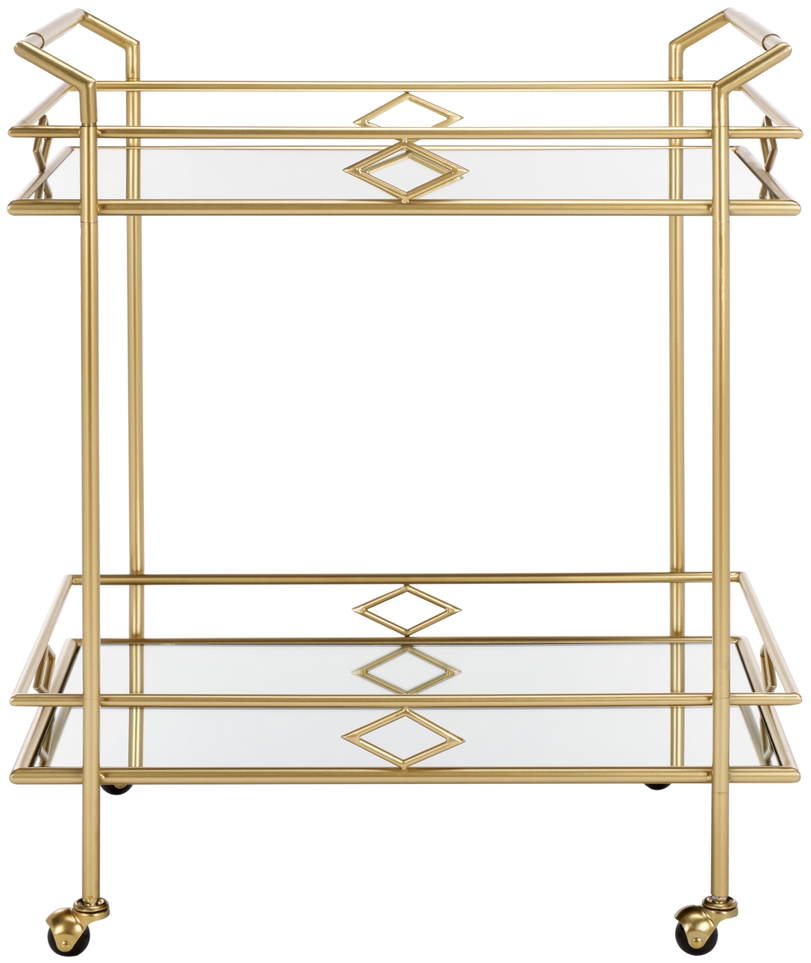 SAFAVIEH Felicity Gold Serving Cart FOX2558A - The Home Depot