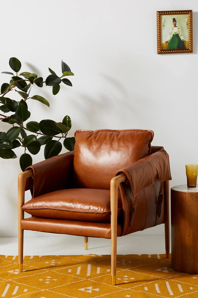 Havana leather chair anthropologie discount