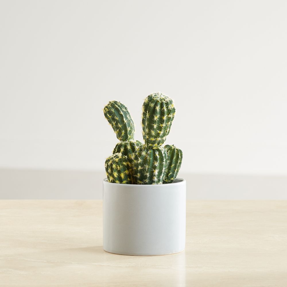 8" Faux Potted Cactus