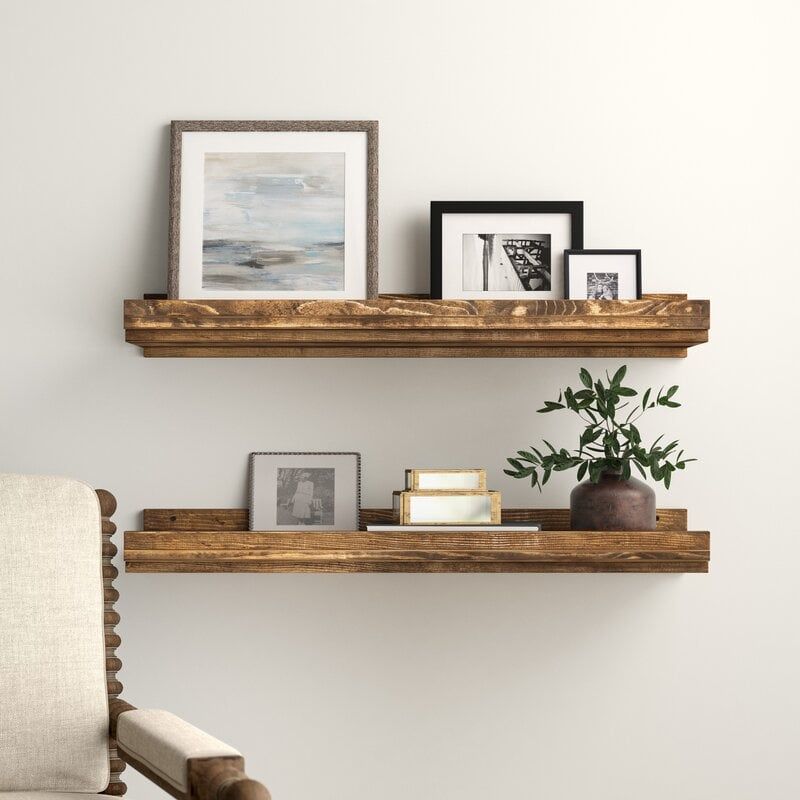 Fragoso 2 Piece Pine Solid Wood Floating Shelf Birch Lane Havenly