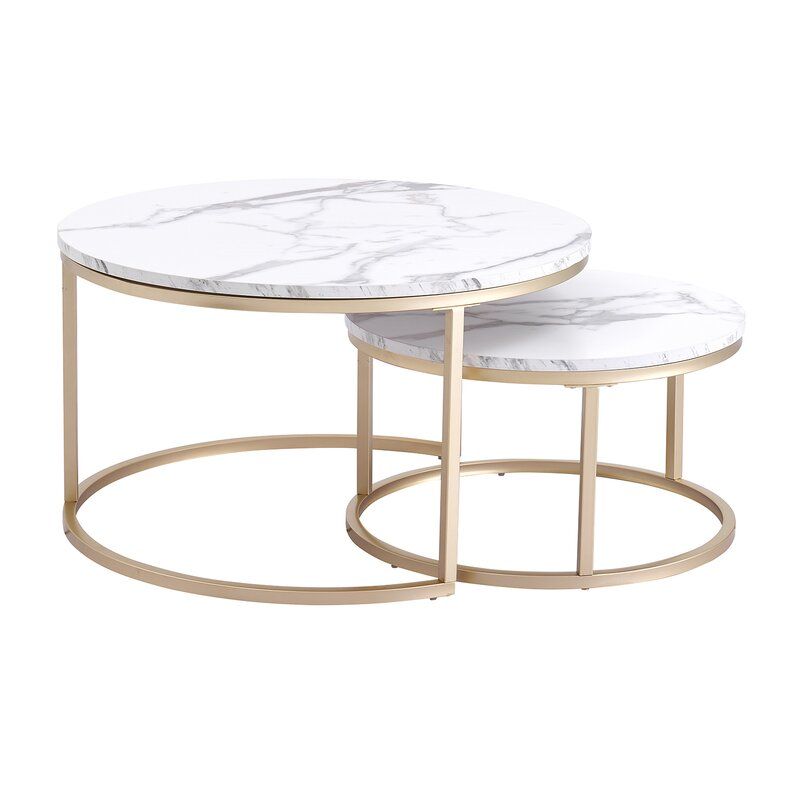 Nesting Coffee Table Modern Round, Wayfair Stacking Coffee Tables