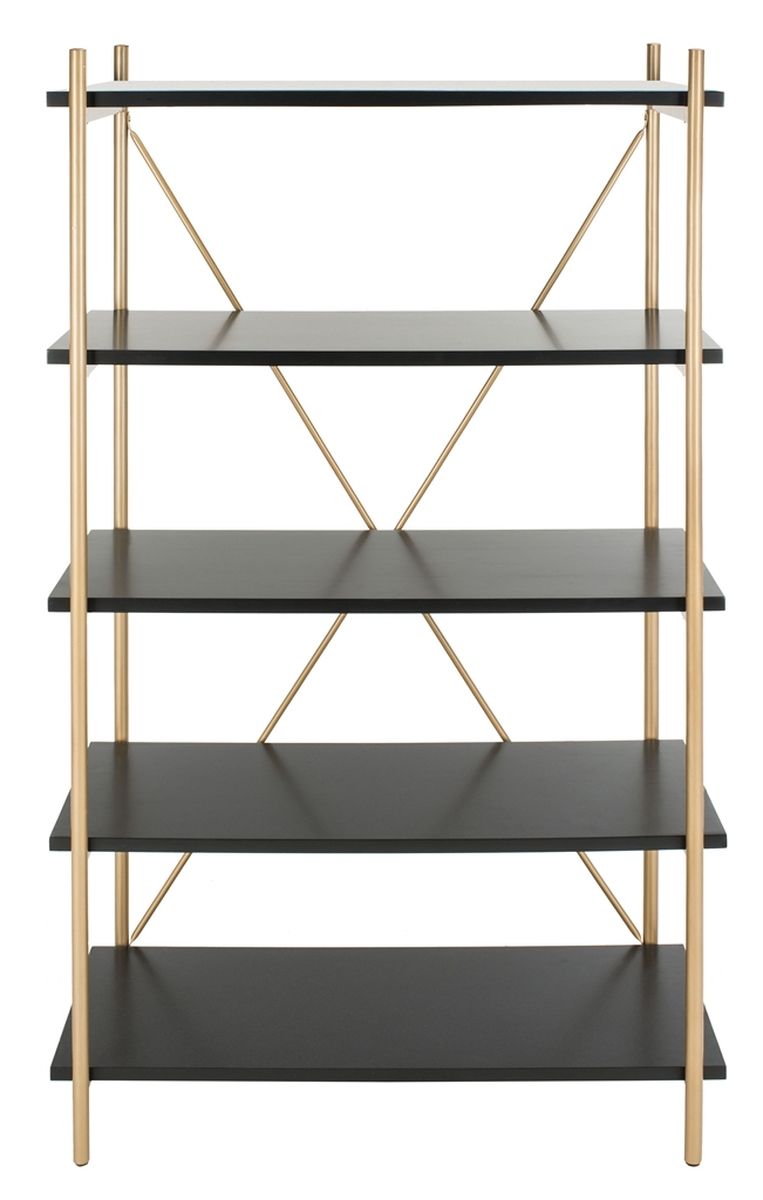 Rigby 5 Tier Etagere - Black/Gold - Arlo Home