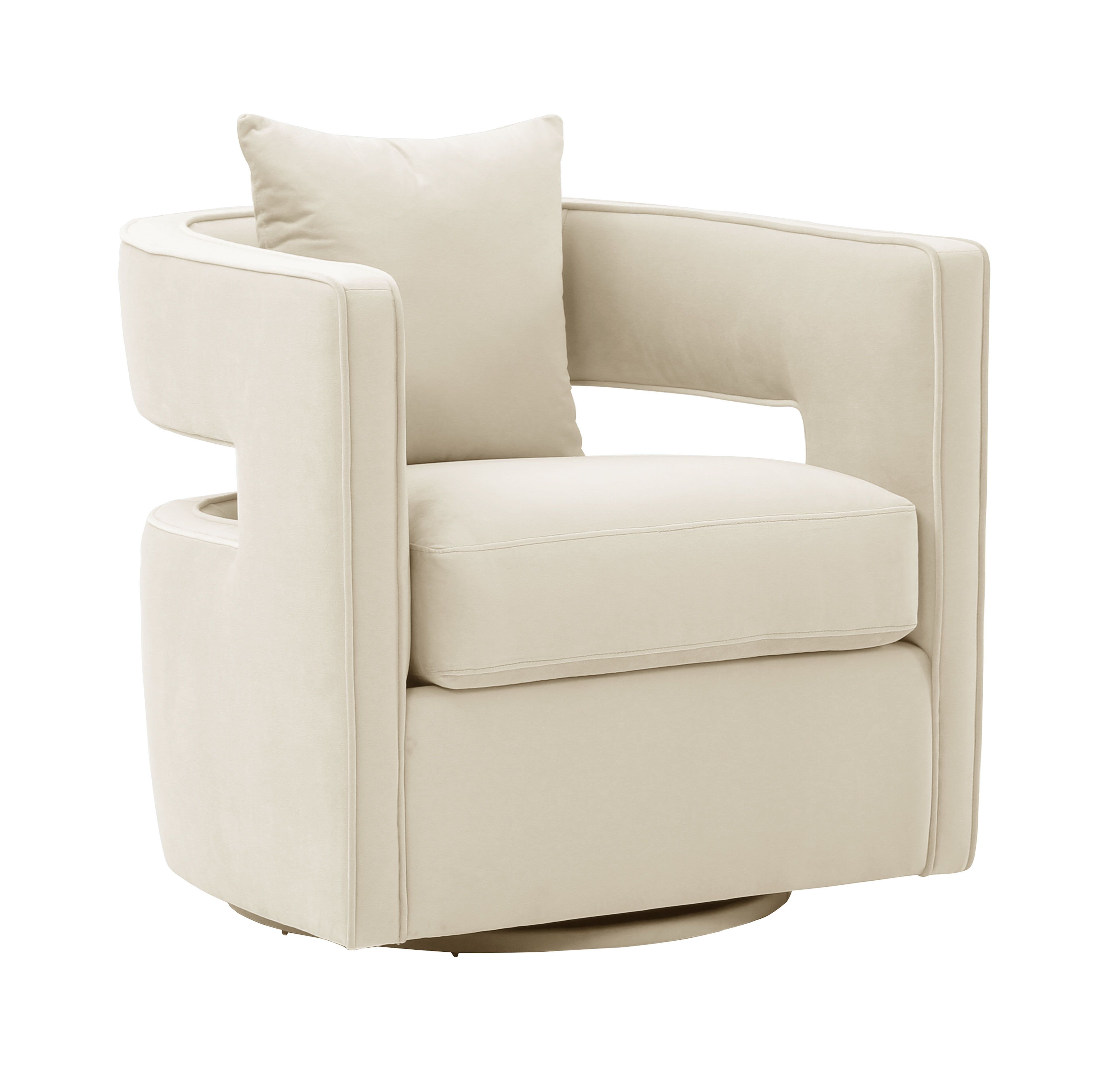 Daniela Swivel Chair, Cream