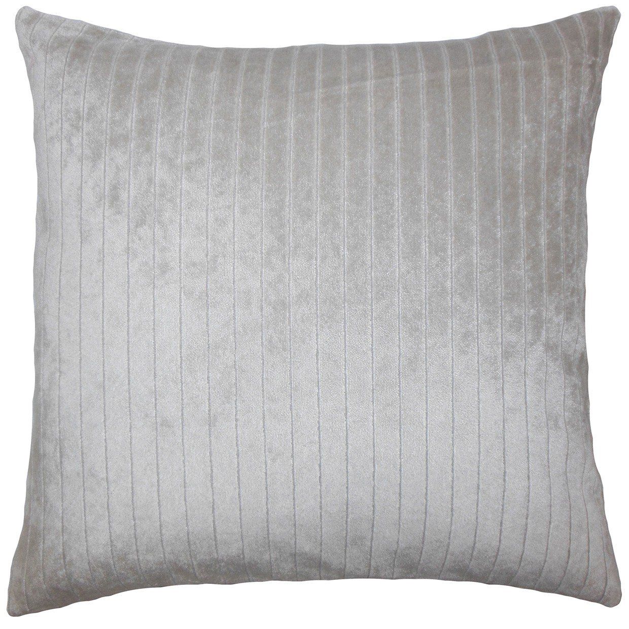 Davan Solid Pillow Silver - 18" x 18" -Down Insert