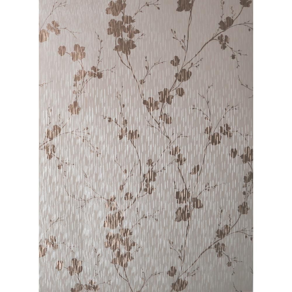 GRAHAM & BROWN Theia Blossom Blush Removable Wallpaper