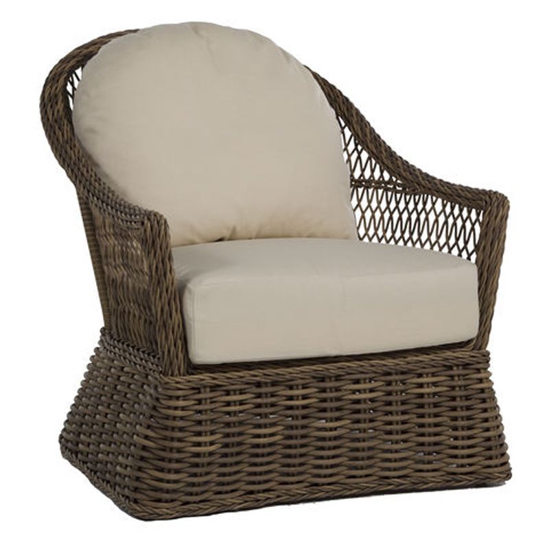Summer Classics Soho Coastal Brown Woven Wicker Outdoor Lounge Chair